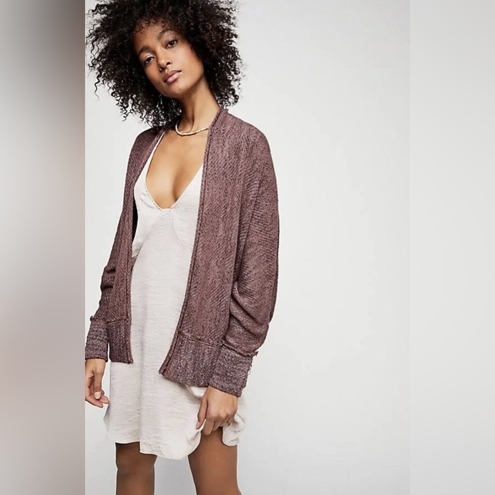 FP Womens Sweater Motions Relaxed Long Sleeve Purple